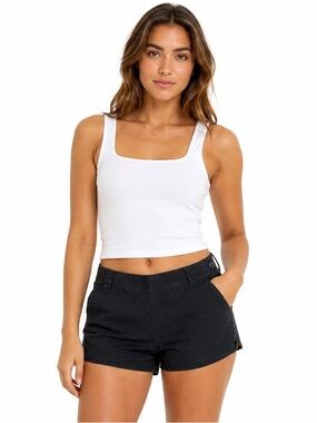 Old Navy Women’s Black Shorts Size 6 Mid Rise Side Zip